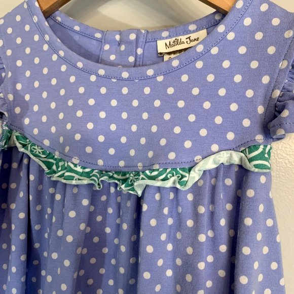 Matilda Jane size 4 Lavender polka dot dress - Picture 2 of 5
